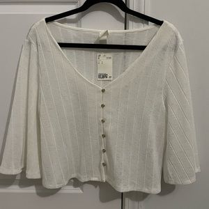 H&M mesh shall/cover up crop sweater